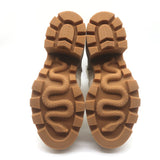 Gucci Kensington GG Supreme Crystal Buckle Boots Cream Canvas & Leather Size 40