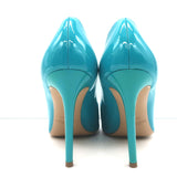 Michael Kors Collection Gretel Runway Pumps Turquoise Patent Leather Size 38