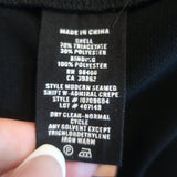 Theory Short Sleeve Modern Seamed Shift Dress Black Crepe Size 6