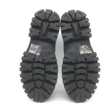 Maje Medallion Platform Penny Loafers Black Leather Size 39