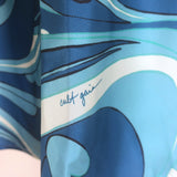 Cult Gaia Minna Chain-Strap Mini Dress Blue Paisley Print Satin Size Medium NEW