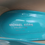 Michael Kors Collection Gretel Runway Pumps Turquoise Patent Leather Size 38