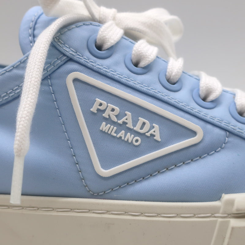 Prada Re-Nylon Double Wheel Platform Low-Top Sneakers Sky Blue Size 39