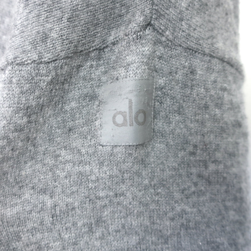 Alo Yoga Jet Set Hoodie &amp; Pants Set Heather Gray Cashmere-Blend Size Medium