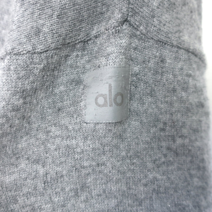 Alo Yoga Jet Set Hoodie &amp; Pants Set Heather Gray Cashmere-Blend Size Medium