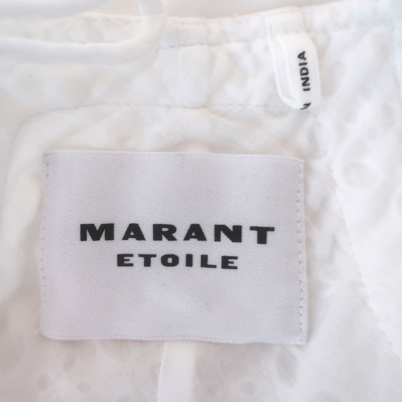 Isabel Marant Etoile Sabba Embroidered Maxi Dress White Cotton Size 36
