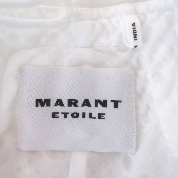 Isabel Marant Etoile Sabba Embroidered Maxi Dress White Cotton Size 36
