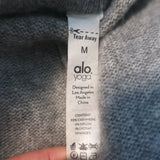 Alo Yoga Jet Set Hoodie & Pants Set Heather Gray Cashmere-Blend Size Medium