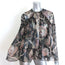 Zimmermann Lavish Braid Top Black Floral Print Chiffon Size 1 Bell Sleeve Blouse