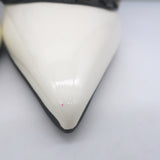 Valentino Rockstud Bicolor Cage Pumps White & Black Patent Leather Size 38.5 NEW