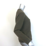 Jenni Kayne Flynn Cashmere V-Neck Sweater Olive Brown Size Small