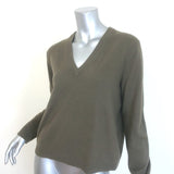Jenni Kayne Flynn Cashmere V-Neck Sweater Olive Brown Size Small