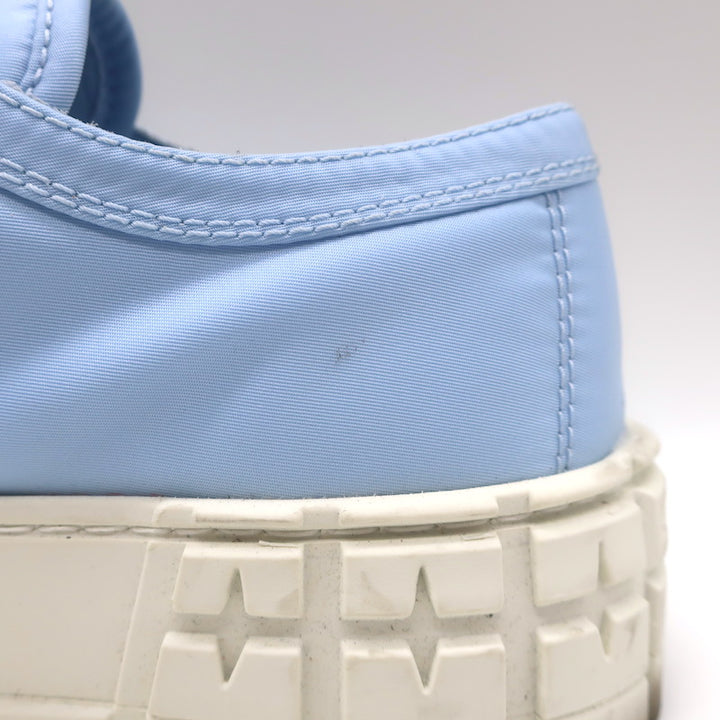 Prada Re-Nylon Double Wheel Platform Low-Top Sneakers Sky Blue Size 39