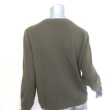 Jenni Kayne Flynn Cashmere V-Neck Sweater Olive Brown Size Small