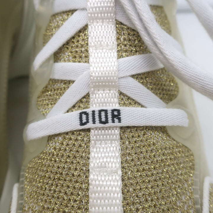 Christian Dior D-Connect Sneakers Gold Technical Knit Size 37.5