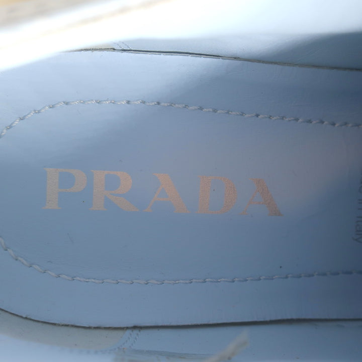 Prada Re-Nylon Double Wheel Platform Low-Top Sneakers Sky Blue Size 39