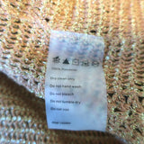 Lisa Maree Always Devotion Crochet Midi Dress Gold Metallic Size Extra Small NEW