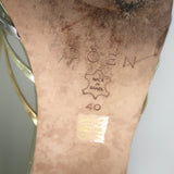 Doen Gio Mixed Metallic Leather Kitten Heel Sandals Gold/Silver Size 40