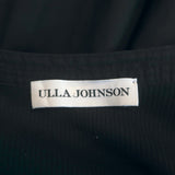 Ulla Johnson Cintia Puff Sleeve Midi Dress Black Cotton Size Small