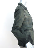 Christian Dior Tie Dye Denim Jacket Greenish Gray Cotton Size 36