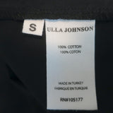 Ulla Johnson Cintia Puff Sleeve Midi Dress Black Cotton Size Small