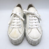 Prada Re-Nylon Double Wheel Platform Low-Top Sneakers White Size 39