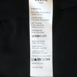 Celine Cropped Logo Tee Black Cotton Size Medium Short Sleeve Top