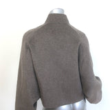 Loulou de Saison Nyma Wide-Sleeve Crop Jacket Taupe Wool-Cashmere Felt Size 34