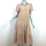 Brochu Walker Havana Tiered Shirtdress Sahara Size Small Puff Sleeve Midi Dress