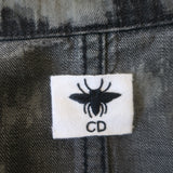 Christian Dior Tie Dye Denim Jacket Greenish Gray Cotton Size 36