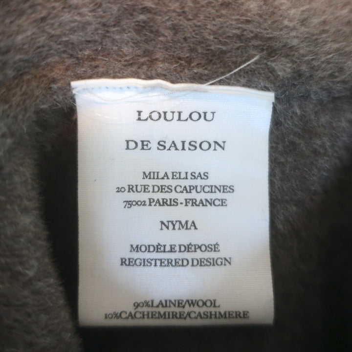 Loulou de Saison Nyma Wide-Sleeve Crop Jacket Taupe Wool-Cashmere Felt Size 34