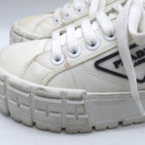 Prada Re-Nylon Double Wheel Platform Low-Top Sneakers White Size 39