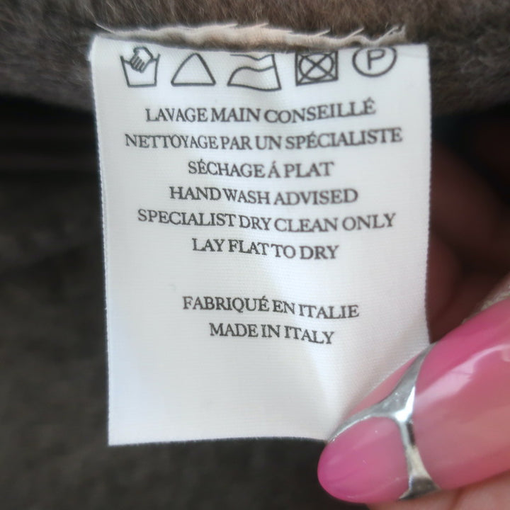 Loulou de Saison Nyma Wide-Sleeve Crop Jacket Taupe Wool-Cashmere Felt Size 34