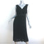 Christian Dior Pleated Knit Midi Dress Black Wool-Silk Size 38