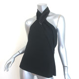 Givenchy Tuxedo Halter Top Black Satin & Crepe Size 40 NEW