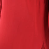 Magda Butrym Camas Wrap Blouse Red Silk Size US 6 Draped Sleeve Top