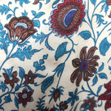 Gerard Darel Blouse Cream/Multi Floral Print Satin Size 38 Ruffled Neck Top