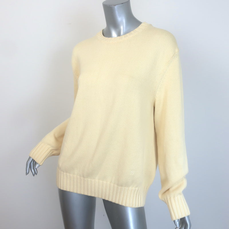 HIGH SPORT Jordan Crewneck Sweater Pastel Yellow Cotton Size Small