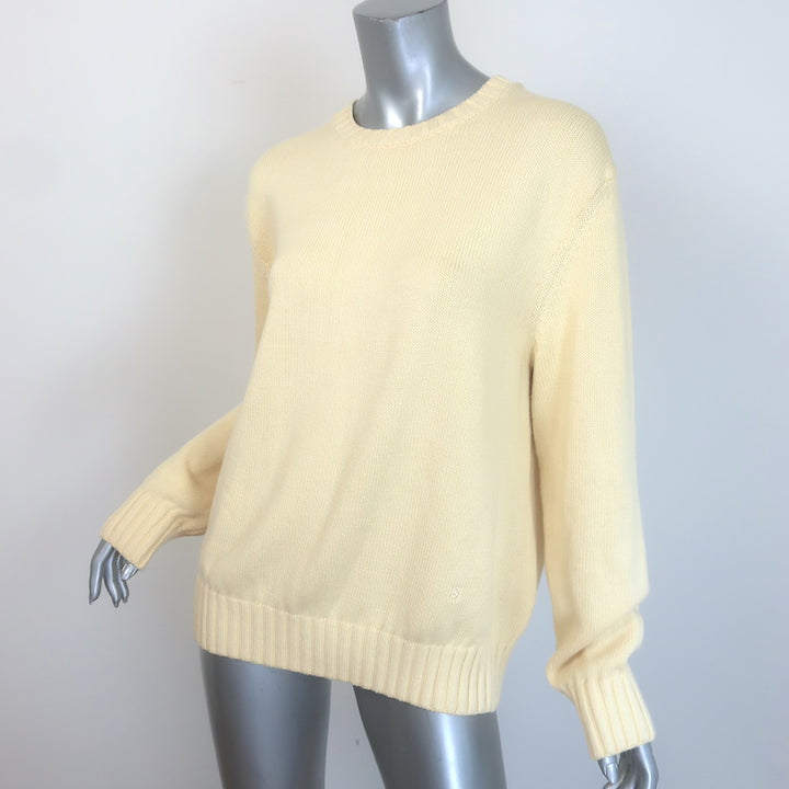 HIGH SPORT Jordan Crewneck Sweater Pastel Yellow Cotton Size Small