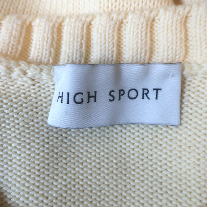 HIGH SPORT Jordan Crewneck Sweater Pastel Yellow Cotton Size Small