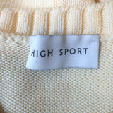 HIGH SPORT Jordan Crewneck Sweater Pastel Yellow Cotton Size Small