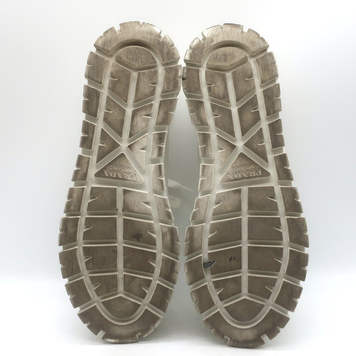 Prada Re-Nylon Double Wheel Platform Low-Top Sneakers White Size 39