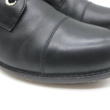 Valentino Floral Applique Combat Boots Black Leather Size 39.5