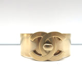 Chanel CC Turn Lock Cuff Bracelet Gold Size Medium