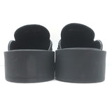 Prada Crystal Loafer Mules Black Satin Size 37