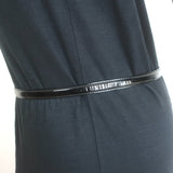 Valentino Skinny Bow Belt Black Patent Leather Size 90 US 36