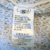 CHIO Long Sleeve Crochet Maxi Dress White with Metallic Stripes Size Small