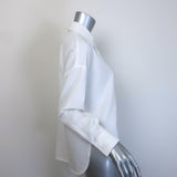 Harris Wharf London Coolmax Seersucker Shirt White Cotton-Blend Size 42
