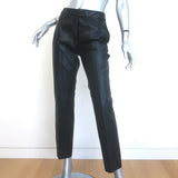 Altuzarra Todd Leather Straight Leg Pants Black Size 36 NEW