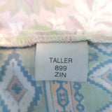 Zara Fringed Plunge Midi Dress Multicolor Printed Satin Size Small